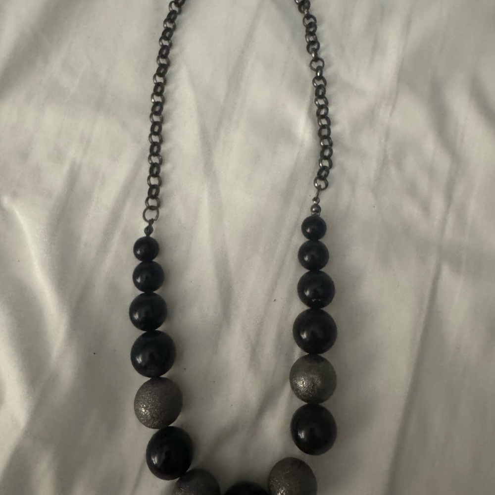 Paparazzi Black and Silver Statement Necklace